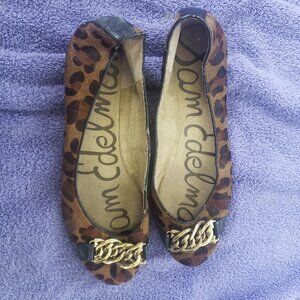 Sam Edelman Leopard Flats Size 9.5